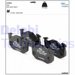 Комплект тормозных колодок, диско LP699 DELPHI