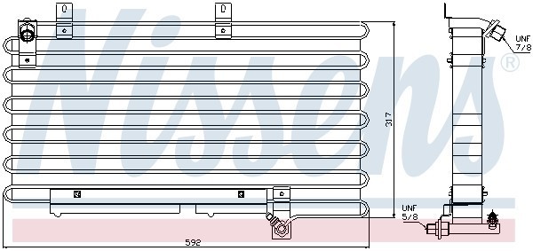 Конденсатор, кондиционер 94000 NISSENS