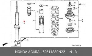 Амортизатор 52611S30N22 HONDA
