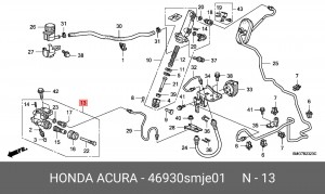 Рабочий цилиндр, система сцепления 46930SMJE01 HONDA