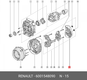 защитная крышка, генератор 6001548090 RENAULT