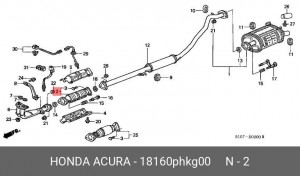 Катализатор 18160PHKG00 HONDA