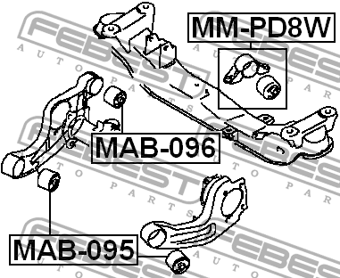 Опора коробки передач MM-PD8W FEBEST
