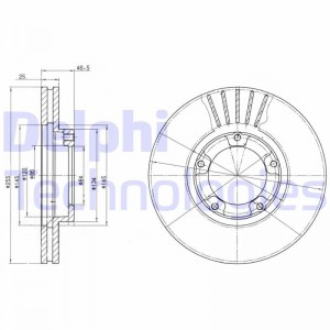 Тормозной диск BG3174 DELPHI