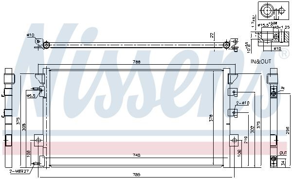 Конденсатор, кондиционер 94680 NISSENS
