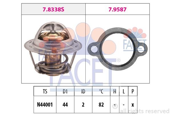 Термостат, охлаждающая жидкость 7.8368 FACET