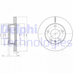 Тормозной диск BG4023 DELPHI
