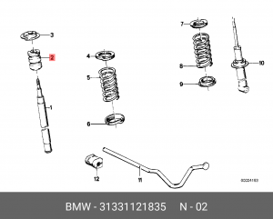 Отбойник амортизатора подвески 31 33 1 121 835 BMW