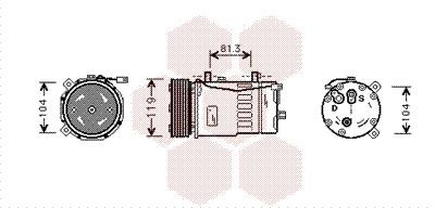 Компрессор, кондиционер 5800K046 VAN WEZEL