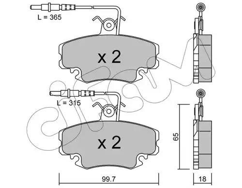 Комплект тормозных колодок, диско 822-032-1 CIFAM