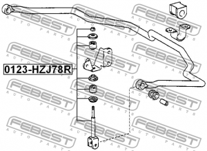 Стойка стабилизатора 0123-HZJ78R FEBEST