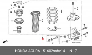 Амортизатор подвески 51602SNBE14 HONDA