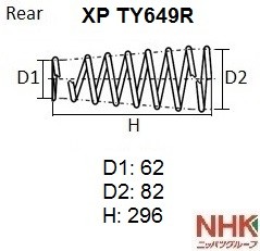Пружины подвески (комплект) XPTY649R NHK