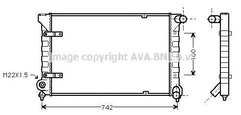 Радиатор охлаждения ДВС VW2042 AVA