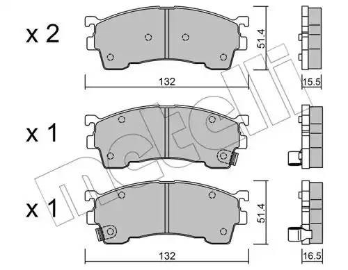 Комплект тормозных колодок, диско 22-0223-1 METELLI