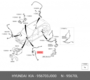 Датчик ABS 956703J000 HYUNDAI KIA