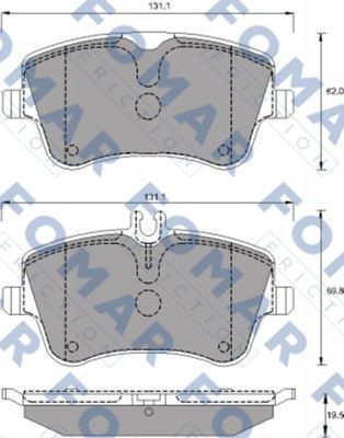 Колодки тормозные дисковые 51690581 ROULUNDS BRAKING
