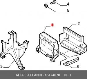 Блок управления, управление двигателем 46474070 ALFA FIAT LANCIA