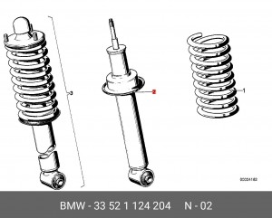 Амортизатор подвески 33 52 1 124 204 BMW