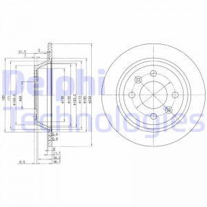 Тормозной диск BG2420 DELPHI