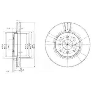 Тормозной диск BG3589 DELPHI