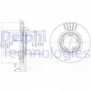 Тормозной диск BG3590 DELPHI