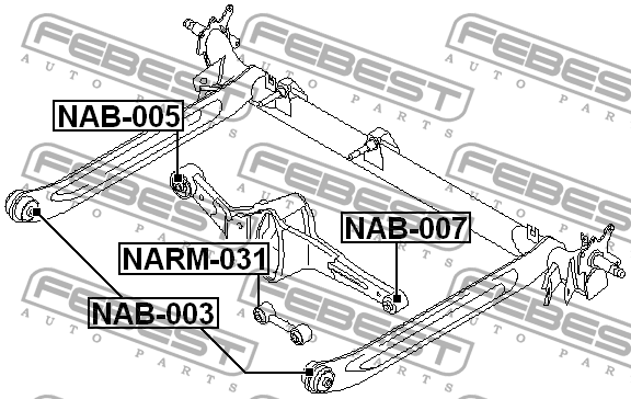 Рычаг подвески NARM-031 FEBEST