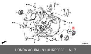 Подшипник выжимной сцепления 91101RPF003 HONDA