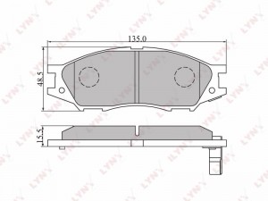 Колодки тормозные дисковые BD-3409 LYNXAUTO