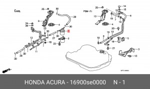 Топливный фильтр 16900SE0000 HONDA