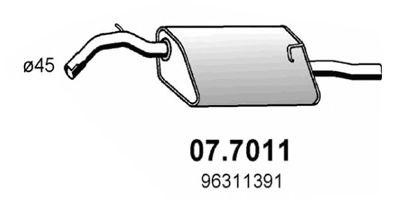Глушитель выхлопных газов конечный 077011 ASSO