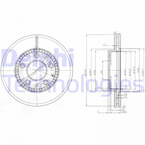 Тормозной диск BG3724 DELPHI