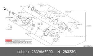 Пыльник ШРУСа 28396AE000 SUBARU