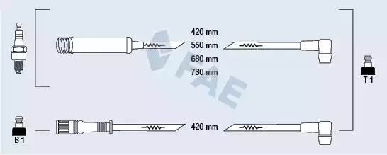 Ккомплект проводов зажигания 83560 FAE