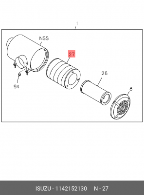 Фильтр воздушный 1-14215-213-0 ISUZU