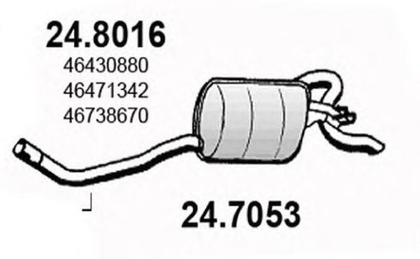 Глушитель выхлопных газов конечный 247053 ASSO