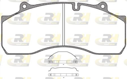 Комплект тормозных колодок, диско JSX 21073.00 ROADHOUSE