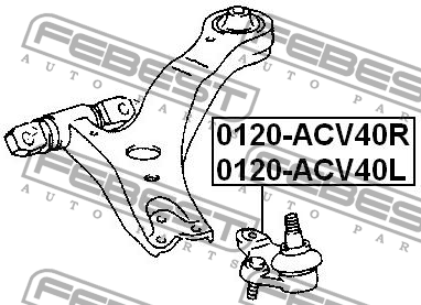 Опора шаровая подвески 0120-ACV40L FEBEST