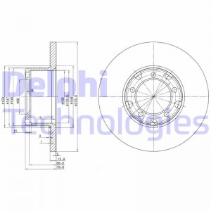 Тормозной диск BG2265 DELPHI