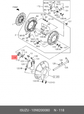 Выжимной подшипник 1-09820-008-0 ISUZU