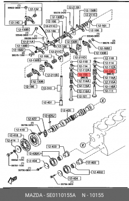 Колпачок маслосъемный SE0110155A MAZDA