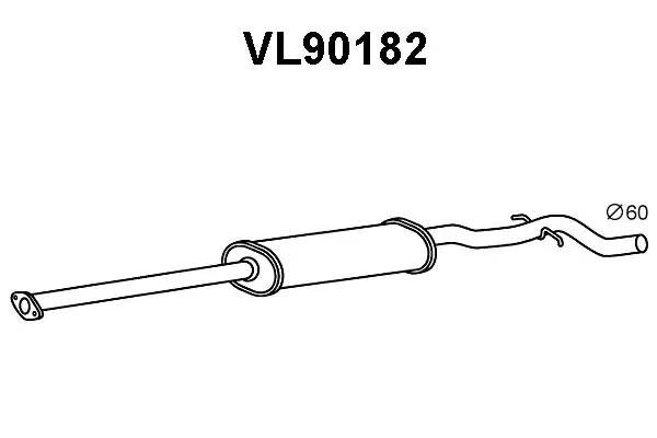 Средний глушитель выхлопных газов VL90182 VENEPORTE
