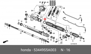 Хомут пыльника рулевой рейки 53449S5A003 HONDA