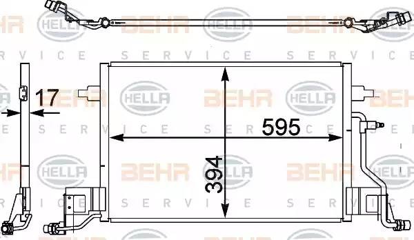 Конденсатор, кондиционер 8FC 351 302-431 HELLA