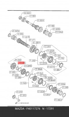 Полукольца вкладышей коленвала F40117276 MAZDA