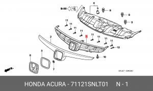 Решетка радиатора 71121SNLT01 HONDA