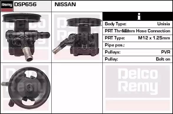 Гидравлический насос, рулевое управление DSP656 DELCO REMY