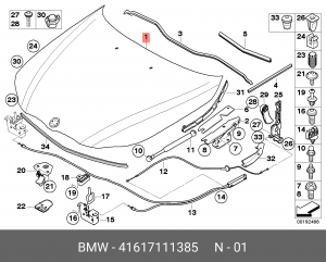 Капот 41 61 7 111 385 BMW