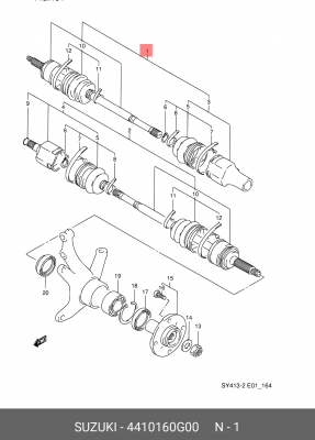 Шарнирный комплект, приводной вал 44101-60G00 SUZUKI