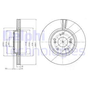 Тормозной диск BG3978 DELPHI